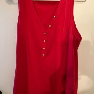 Women's Red Sleeveless Top